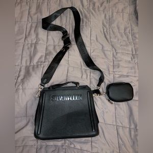Black Steve Madden Cross body Square Purse